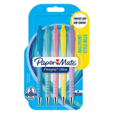 Paper Mate Flex Grip Ultra Pastel 5pk set, imported from the UK