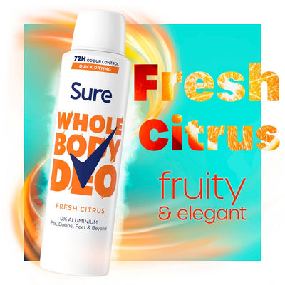 Sainsburys Sure Women Fresh Citrus Ganzkörper-Deospray 72h Geruchskontrolle 150ml - Online kaufen bei McGrocer