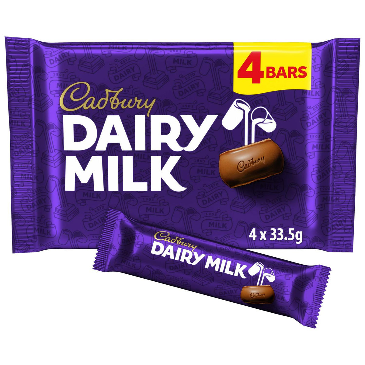 Cadbury Dairy Milk Chocolate Bar Multipack 4 x 33.5g