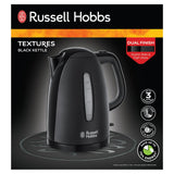 Russell Hobbs Black Electric Kettle 1.7L, imported from the UK