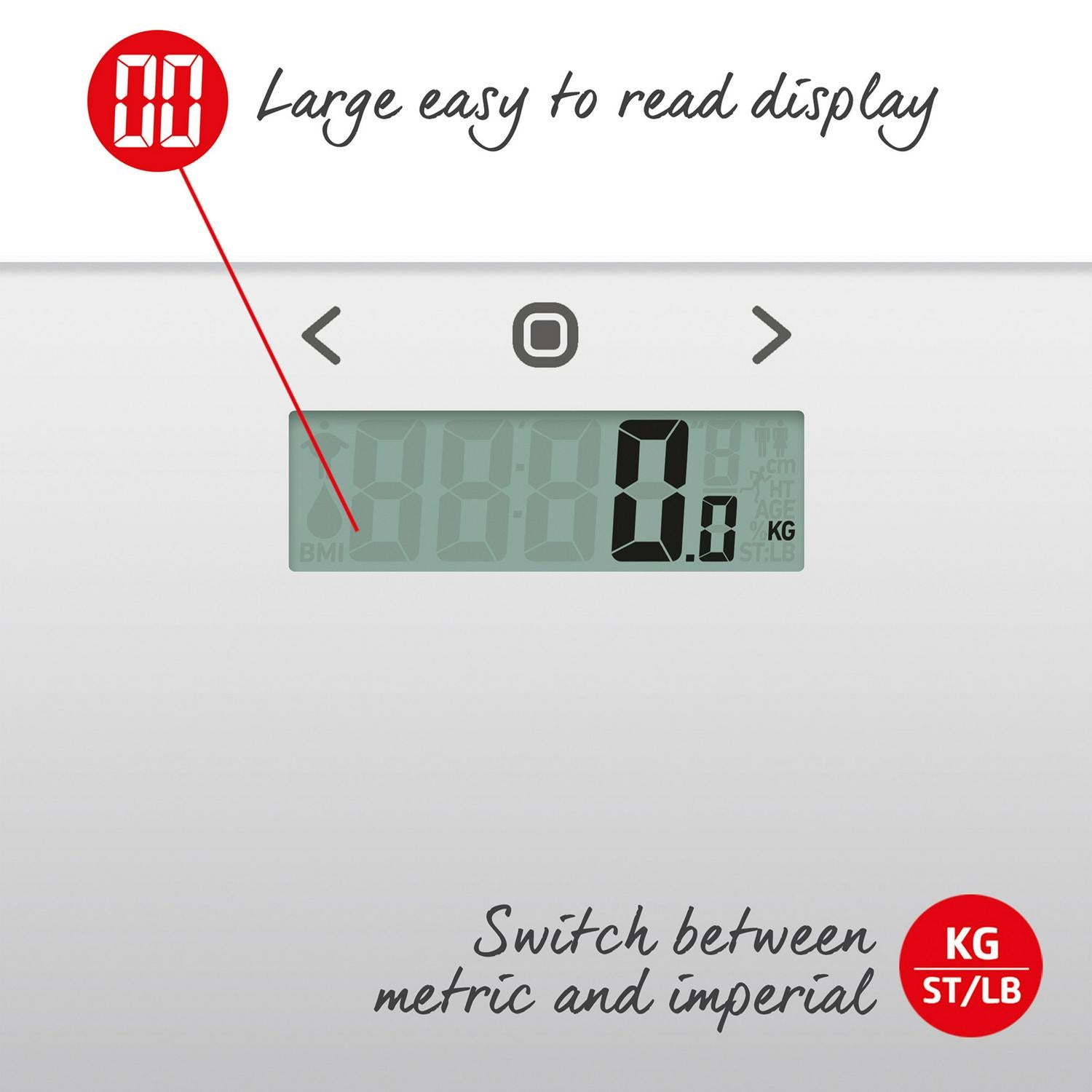 Salter Compact Glass Body Analyser Silver (British brand)