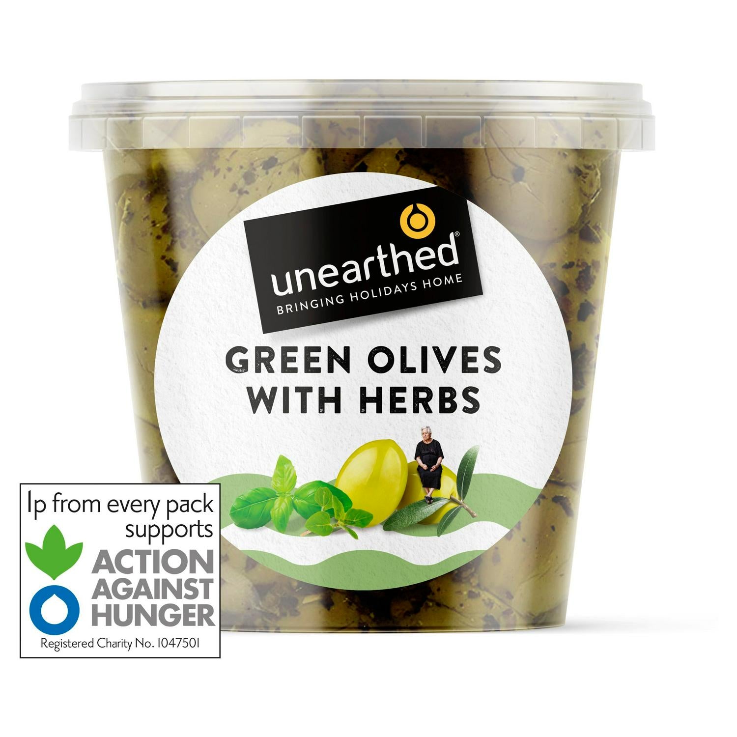Unearthed Green Olives with Herbs 342g