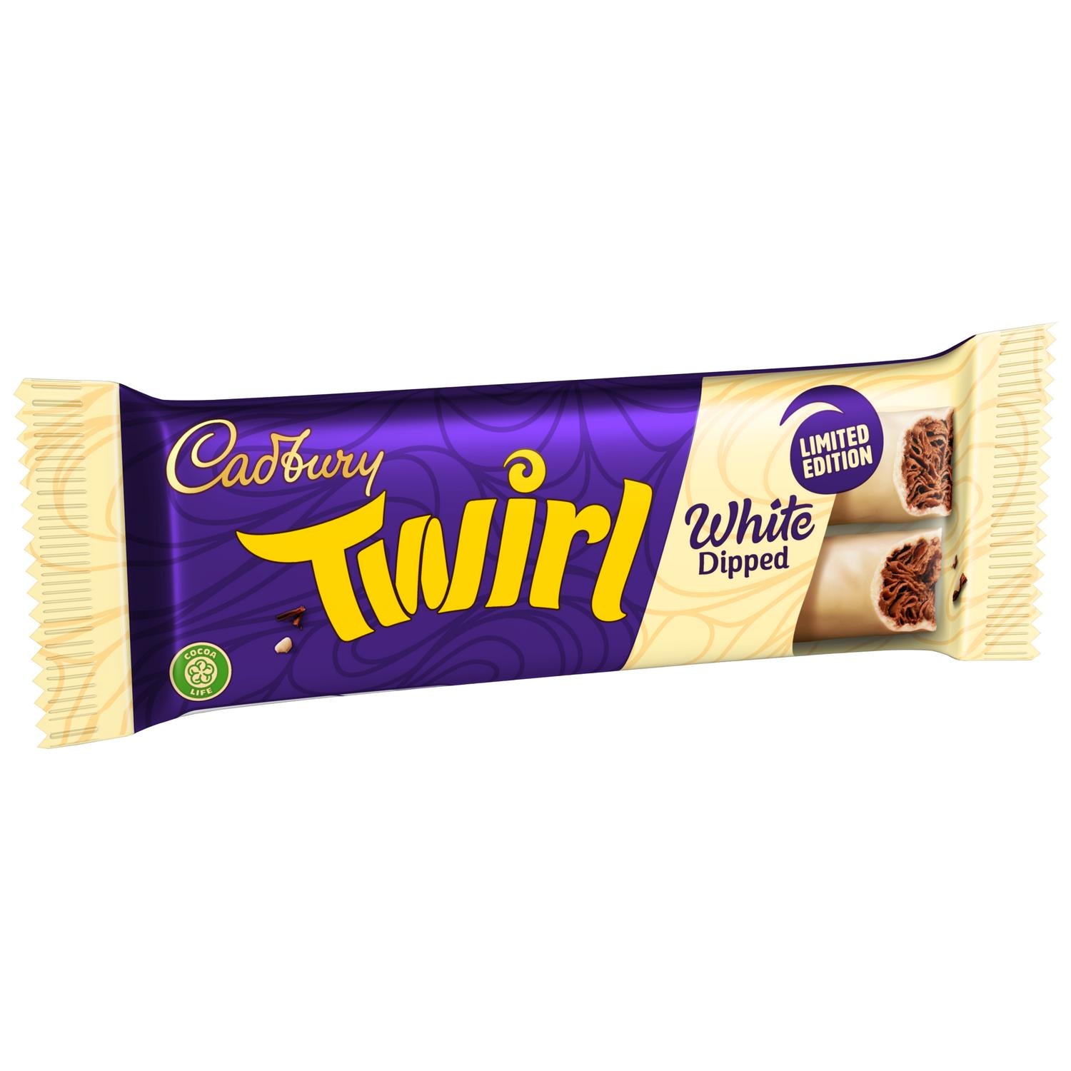 Cadbury Twirl White Dipped Chocolate Bar 43g - British product