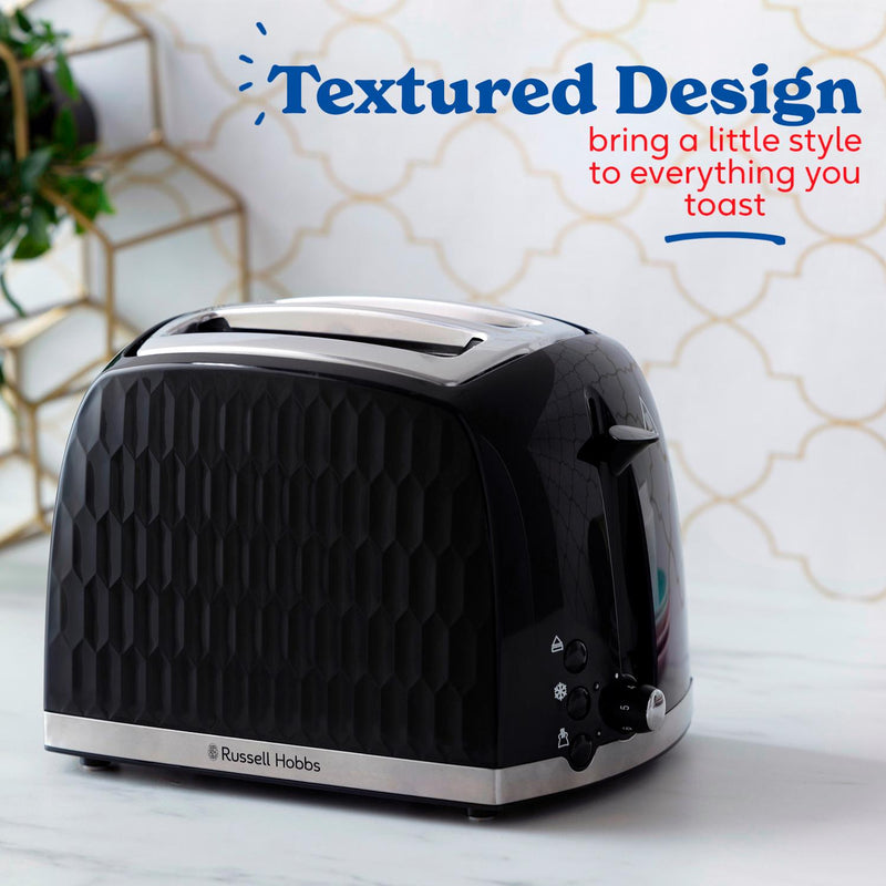 Russell Hobbs toaster black 2 slice model imported from the UK