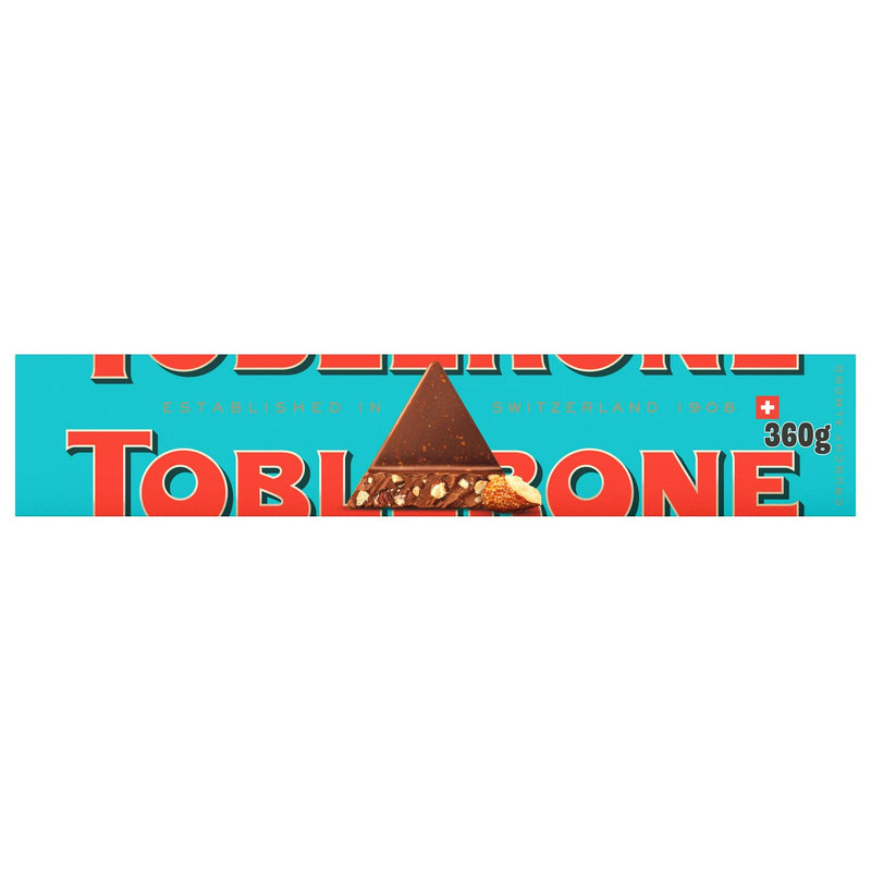 Toblerone Crunchy almonds Chocolate with Honey & Almond Nougat Bar Gifting 340g