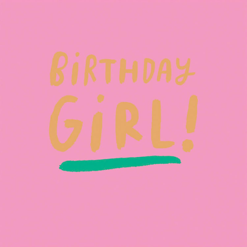 Sainsbury's Birthday Girl greeting card 15.9cm square (British brand)