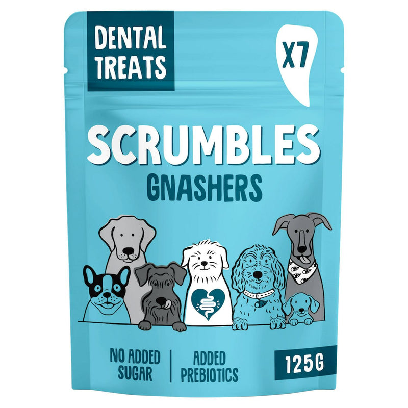 Scrumbles Plant Based Gnashers Dental Treats 125g x 7 (British brand)