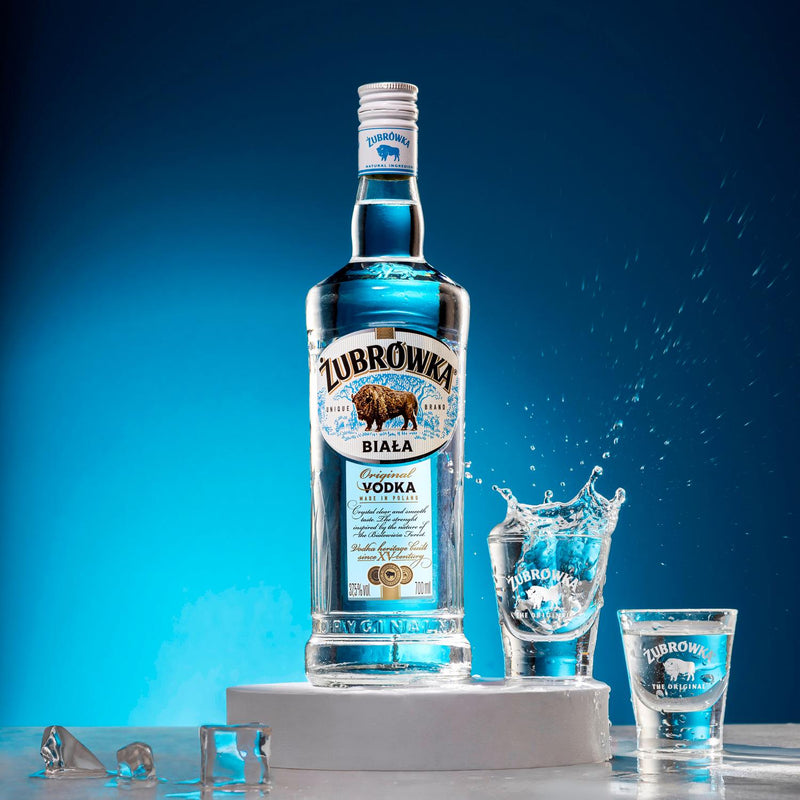 Zubrowka Biala Unique Brand Vodka 70cl (British brand)