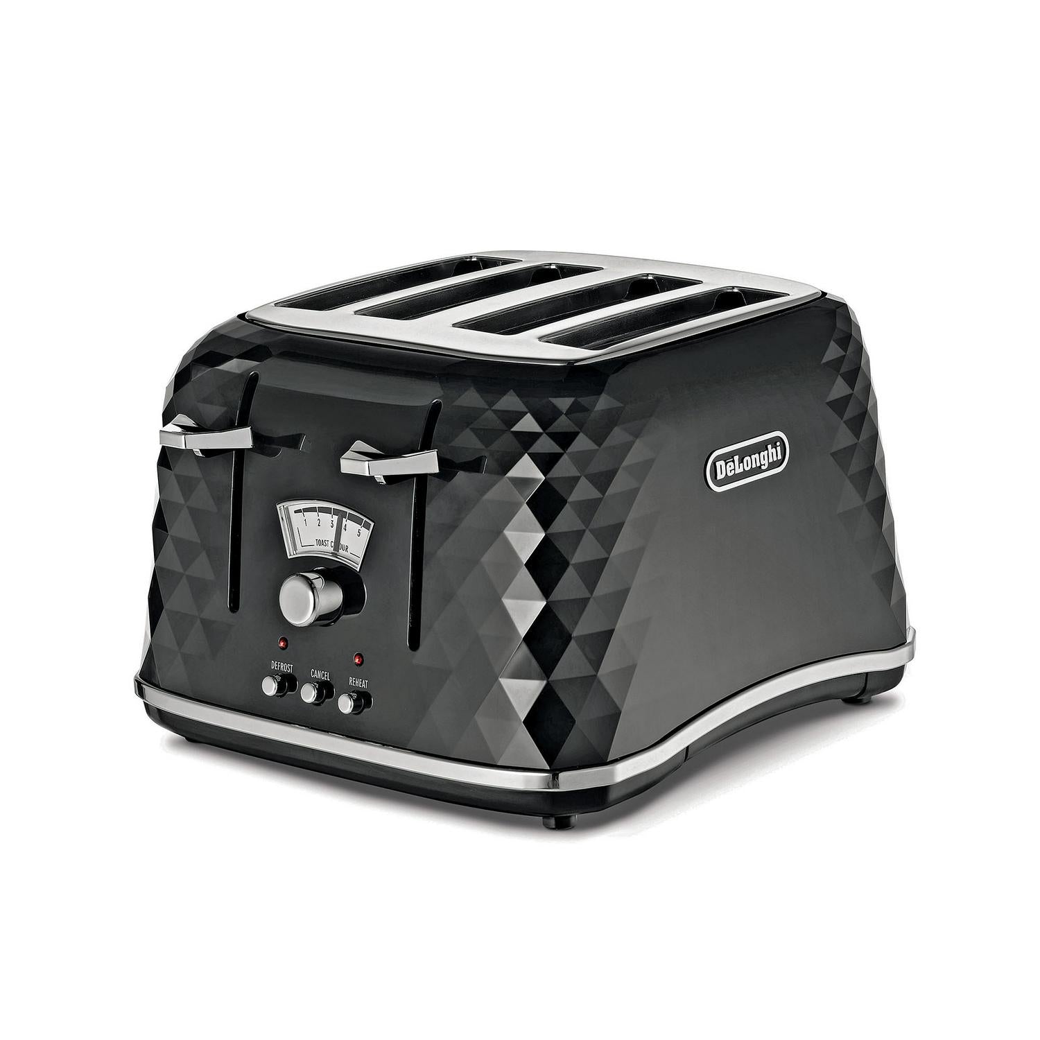 De'Longhi Brillante 4-slice toaster black - British product