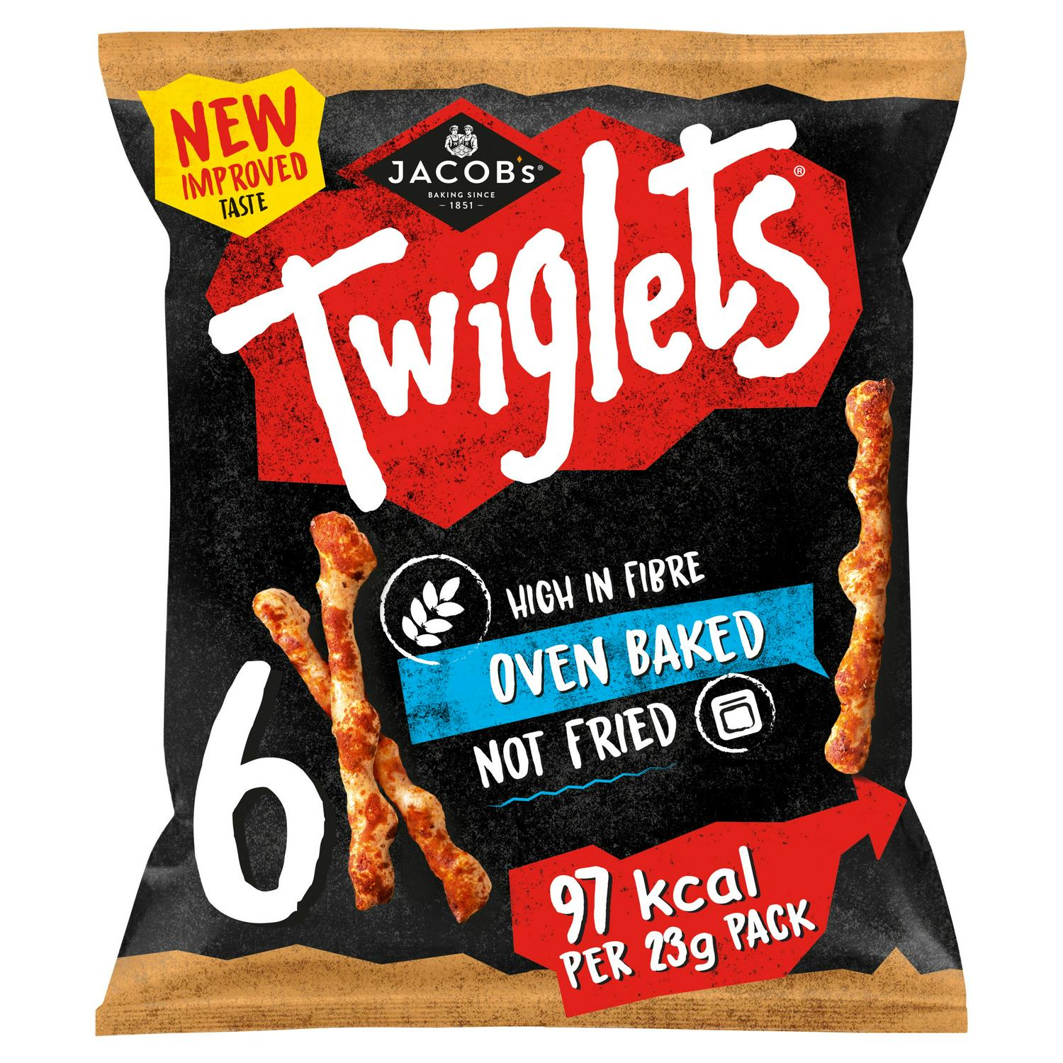 Jacob's Twiglets Original Baked Snacks Multipack 6x23g