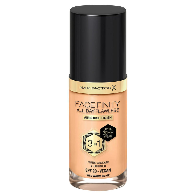 Max Factor Flawless Foundation Warm Beige 30ml, imported from the UK