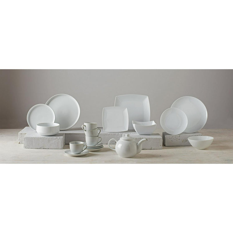 Sainsbury's Coupe dinner set 12 piece white porcelain (British brand)