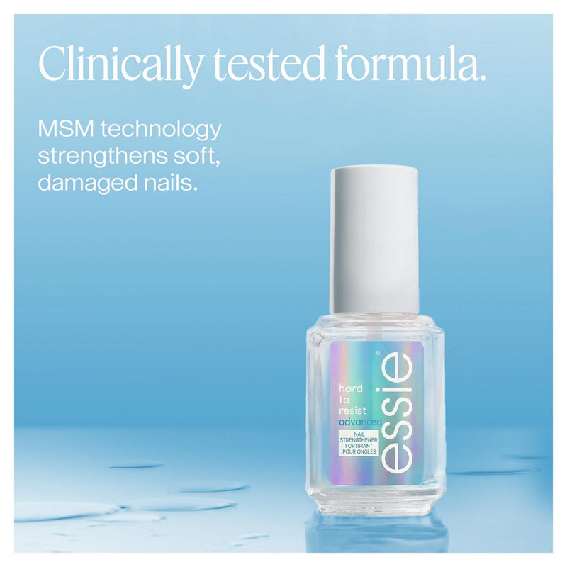 Essie Hard To Resist clear nail strengthener bottle - British product
