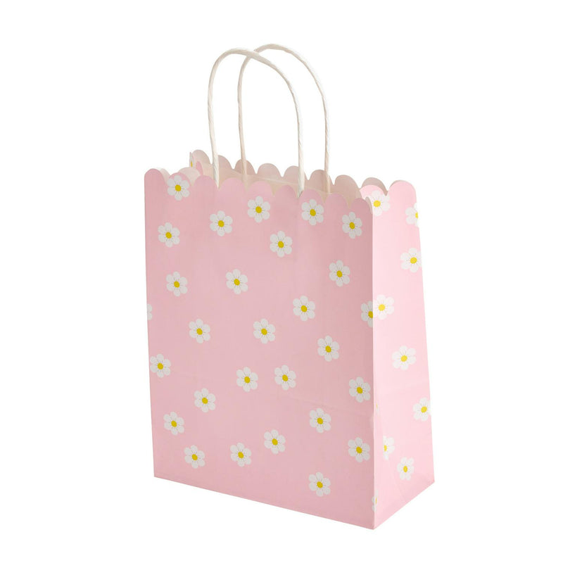 Sainsbury's pink daisy print party gift bags pack of 10 (British brand)