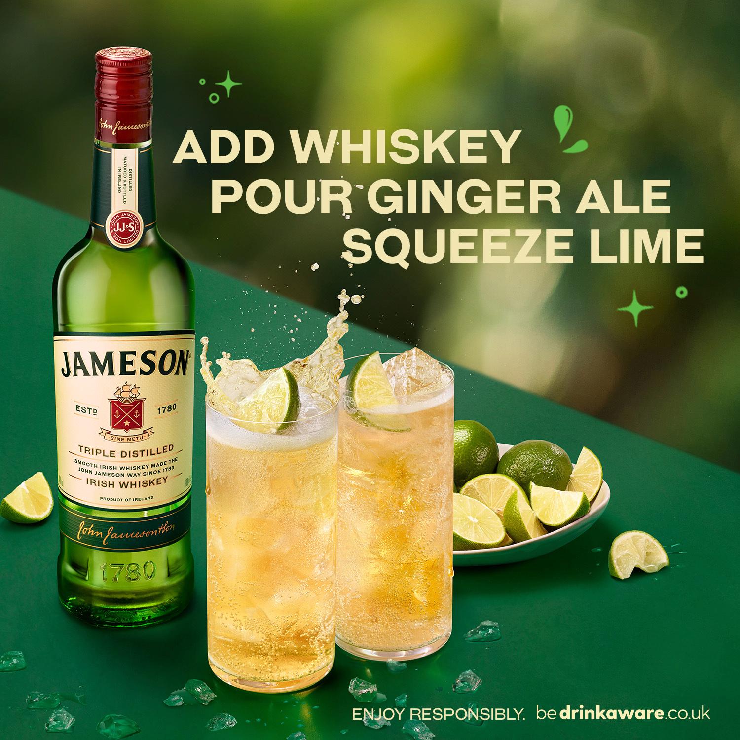 Jameson Irish whiskey triple distilled 70cl, UK version