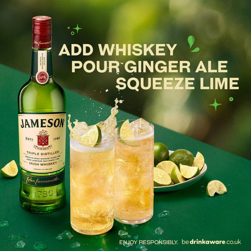 Jameson Irish whiskey triple distilled 70cl, UK version