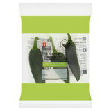 Sainsbury's green chillies 65g fresh vegetables pack (British brand)