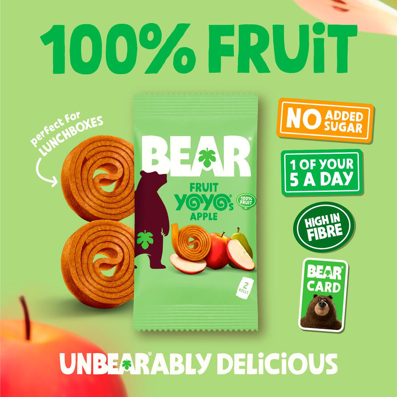 BEAR Fruit Yoyos apple multipack 5x20g (British brand)