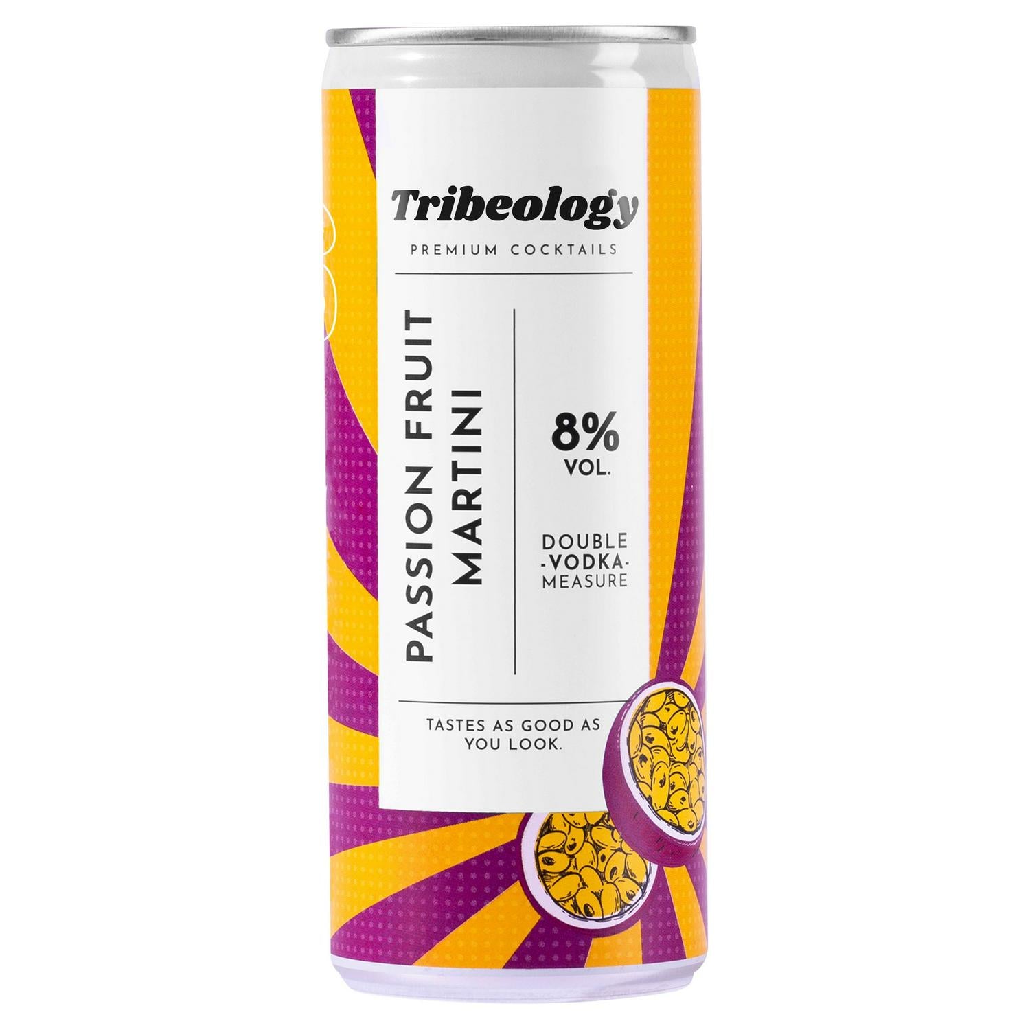 Tribeology passion fruit martini cocktail mixer 250ml (British brand)