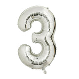 Sainsbury's Home silver number 3 foil balloon 34 (British brand)