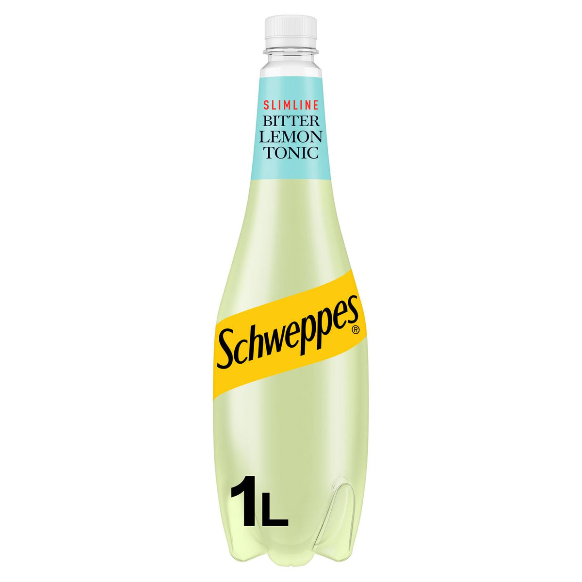 Schweppes Slimline Bitter Lemon soft drink 1L (British brand)