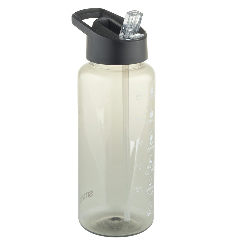 Smash Water Tracker Bottle Black 1L (British brand)