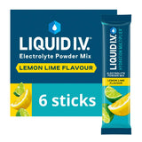Liquid I.V. electrolyte powder sachets lemon lime x6, UK version