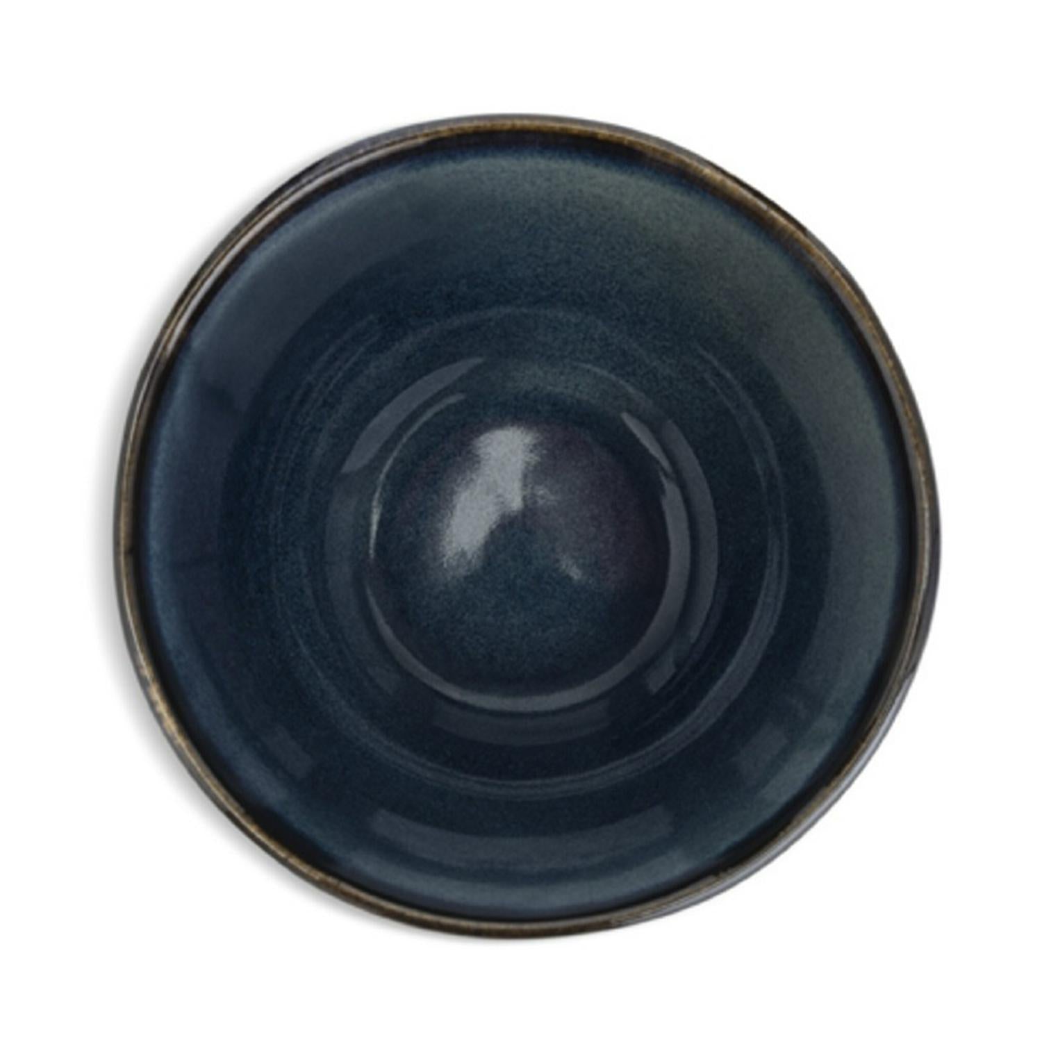 Habitat Reactive Nibble Bowl Navy Glazed Stoneware, UK version