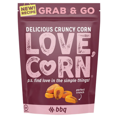 سناك الذرة المشوي بنكهة الباربيكيو المدخن من Love Corn 45 جم