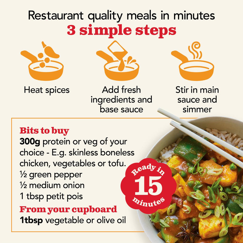 The Spice Tailor Chinese Curry Sauce Kit 245g (British brand)