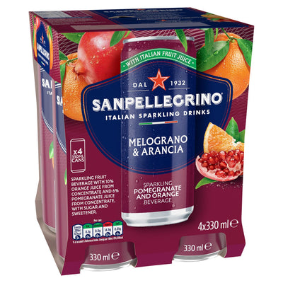 San Pellegrino Granatapfel-Orange Sprudelgetränk 4 x 330 ml