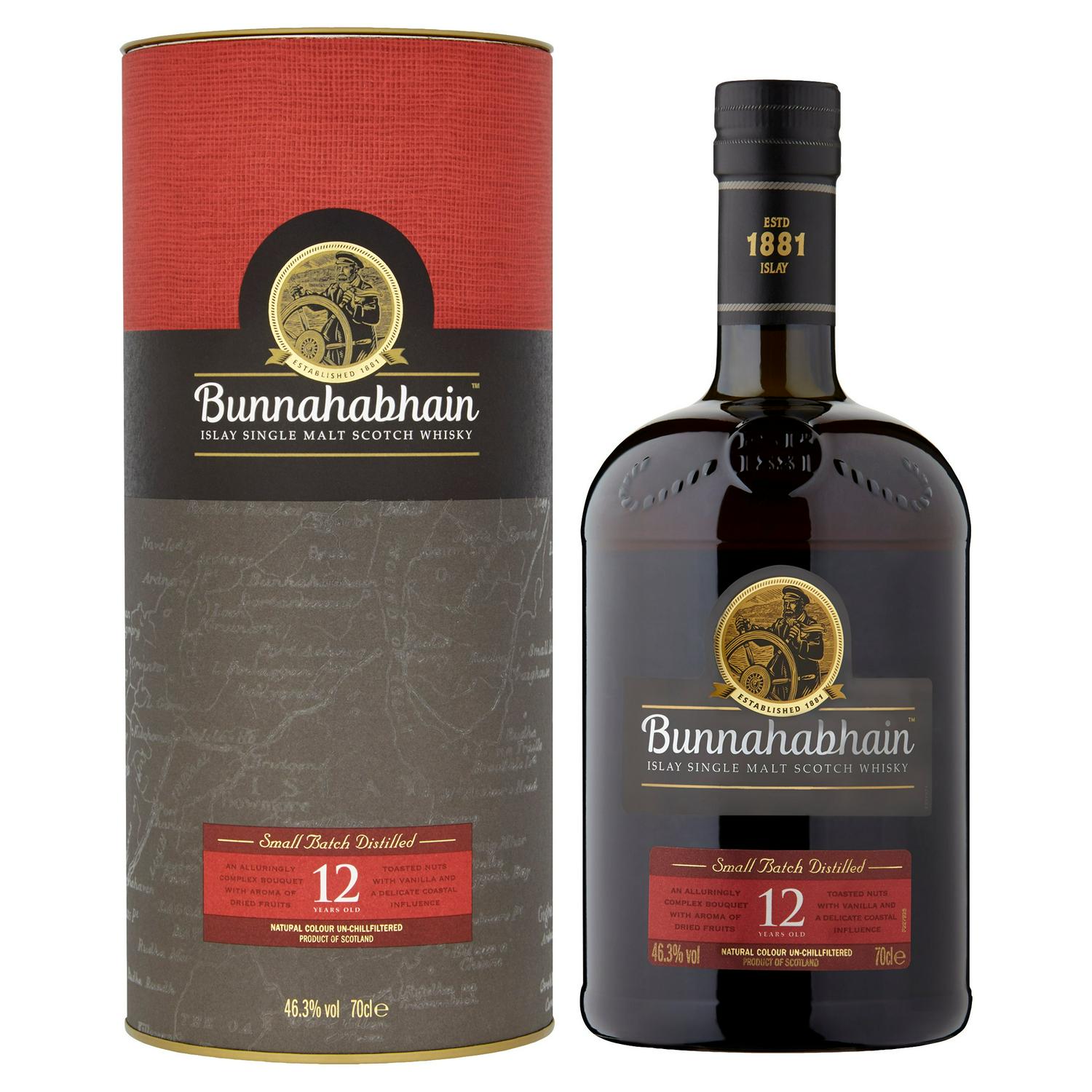Bunnahabhain Islay Single Malt Whisky 70cl - British product