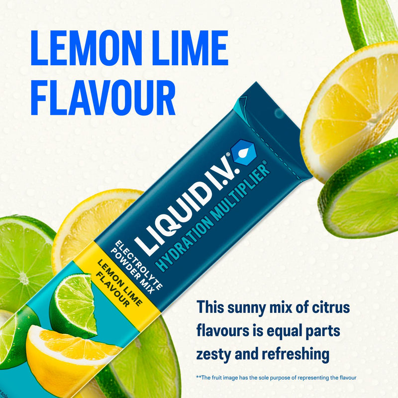 Liquid I.V. electrolyte powder sachets lemon lime x6, UK version