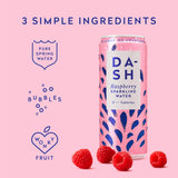 Dash Raspberry Sparkling Water 4 x 330ml - British product