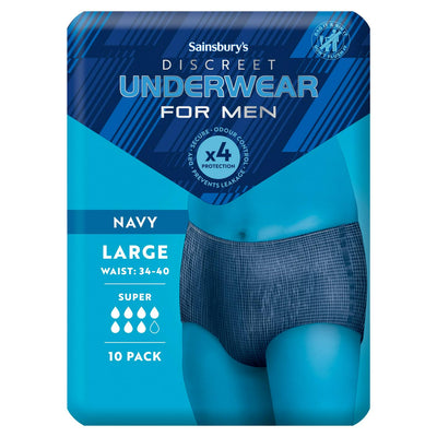 Herre Diskret Absorberende Undertøy, Super Stor Størrelse, 10-Pakning