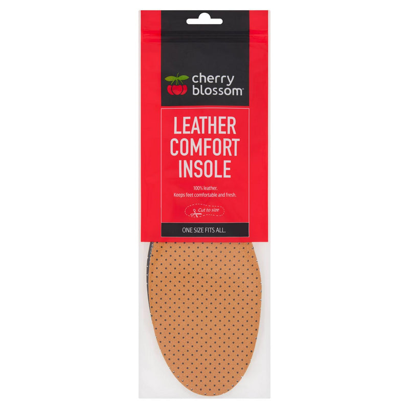 Cherry Blossom Leather Comfort Insoles One Size - British product