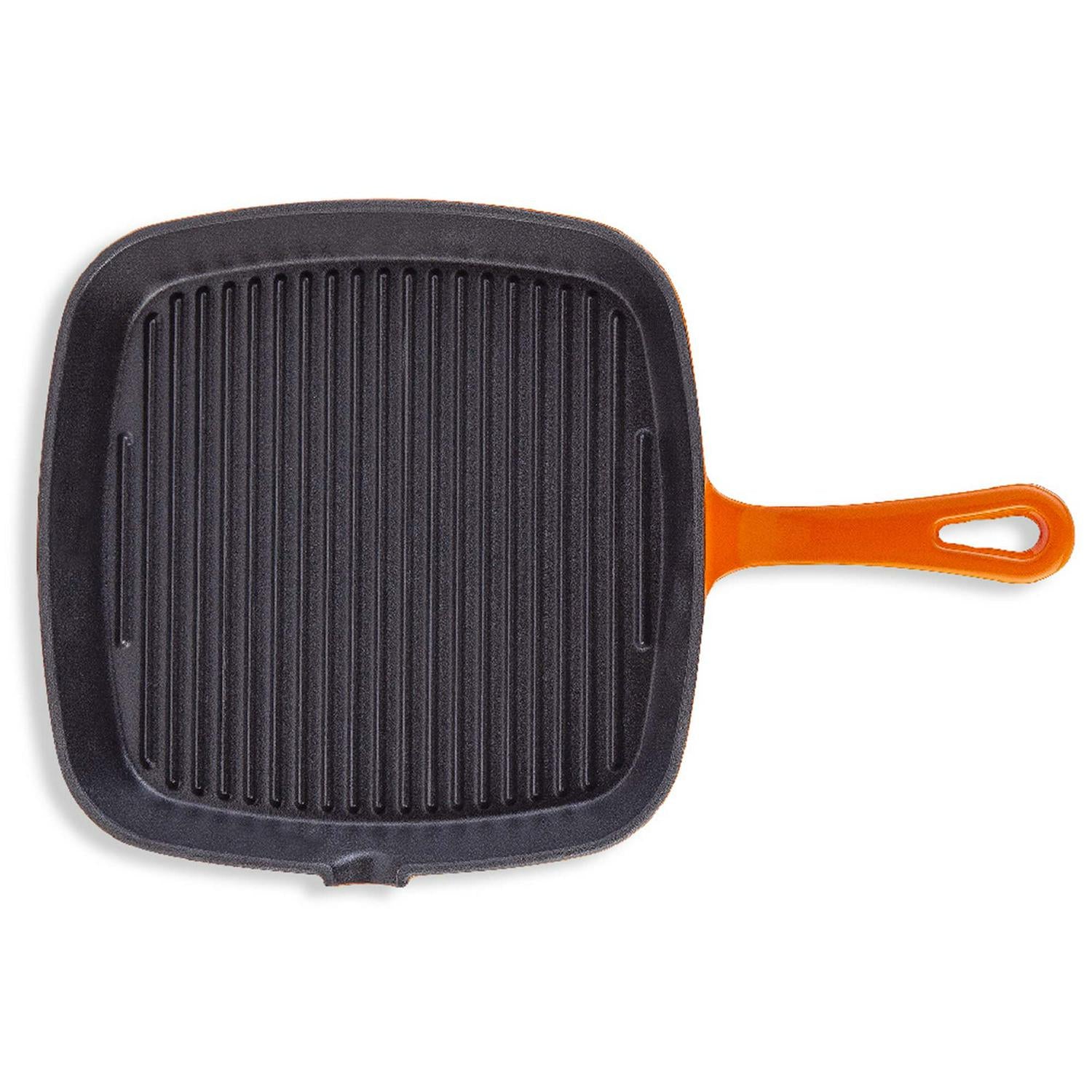 Habitat cast iron griddle pan orange 23cm, UK version