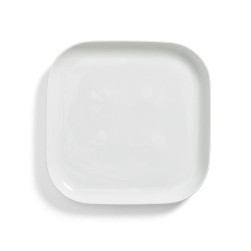 Habitat Riko square white ceramic dinner plate, UK version