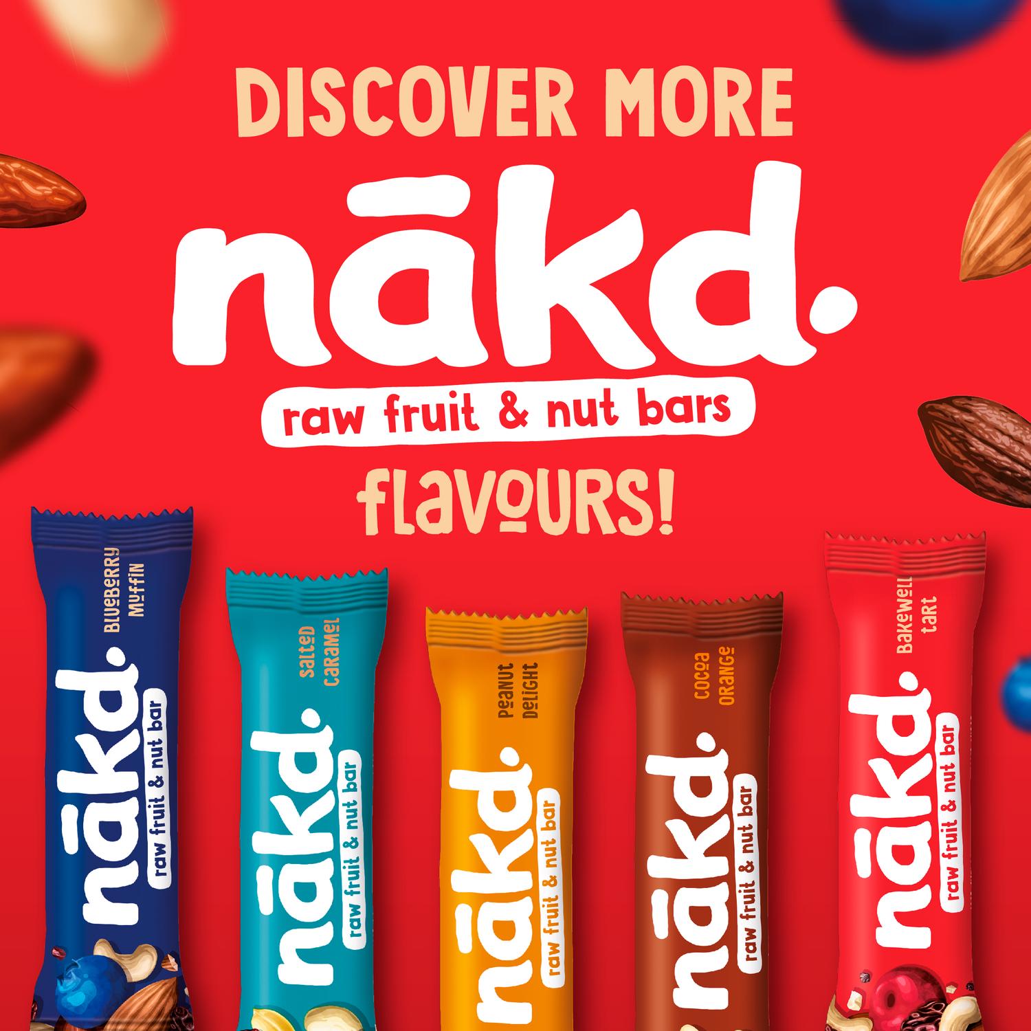 Nakd Bakewell Tart Raw Fruit & Nut Bar 4x35g - British product