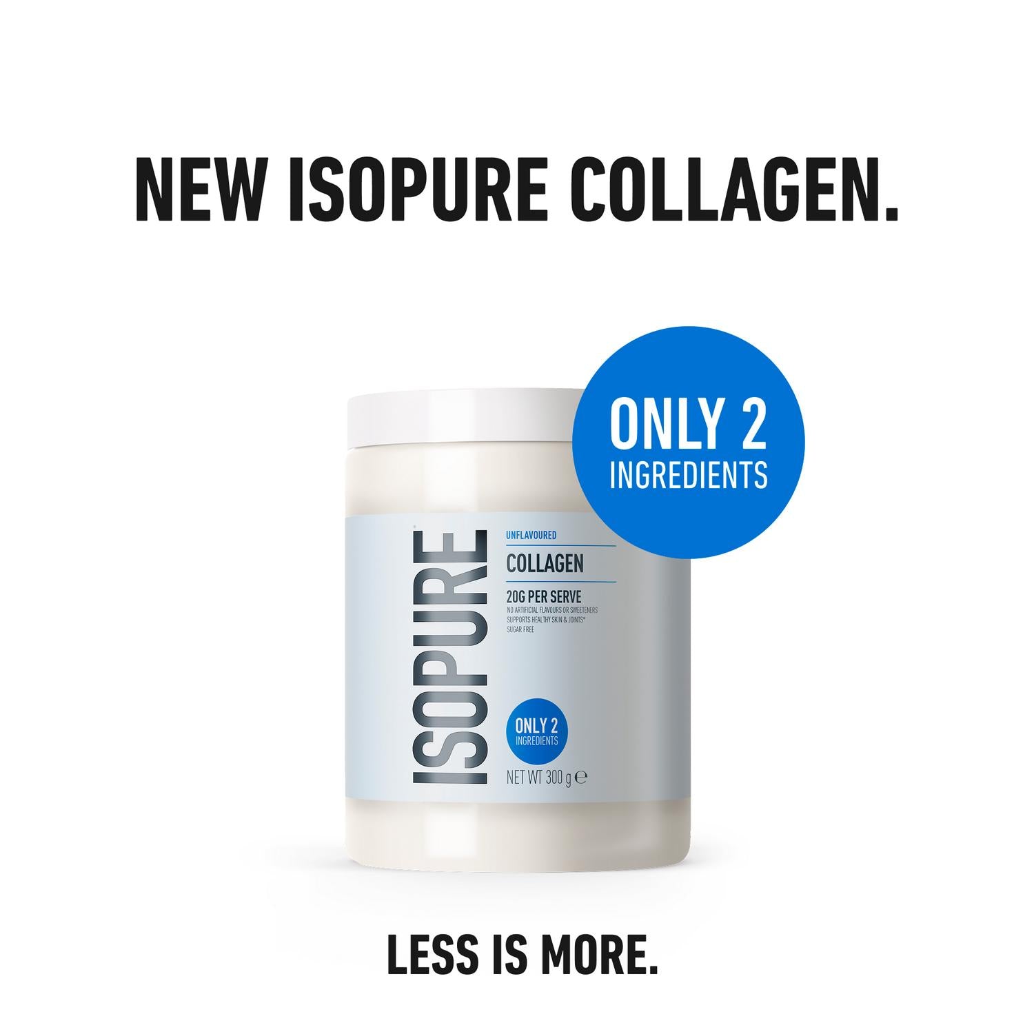 Isopure Collagen powder Unflavoured 300g, UK version