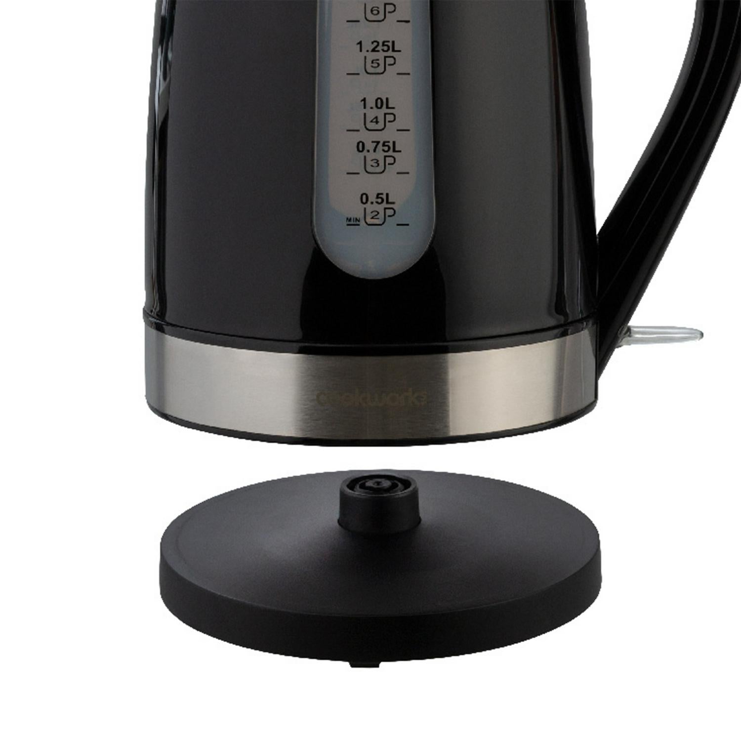 Cookworks plastic kettle black 1.7L - British product