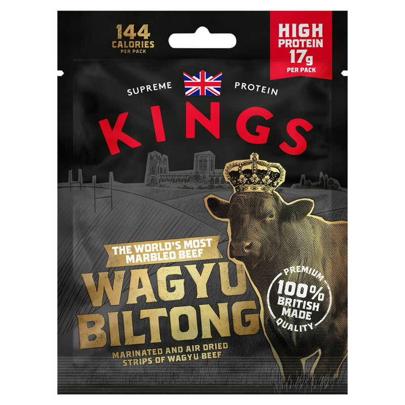 Kings Wagyu Biltong Premium Beef Strips 45g, UK version