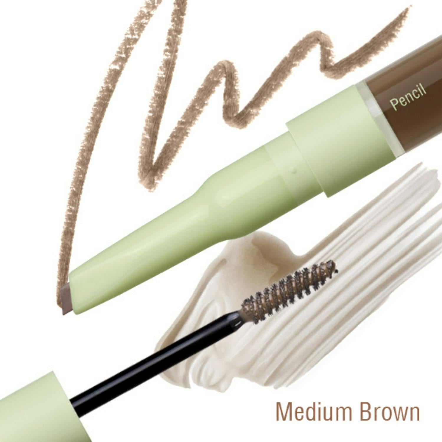 Pixi eyebrow pencil gel duo medium brown 3.5ml, imported from the UK