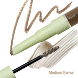 Pixi eyebrow pencil gel duo medium brown 3.5ml, imported from the UK