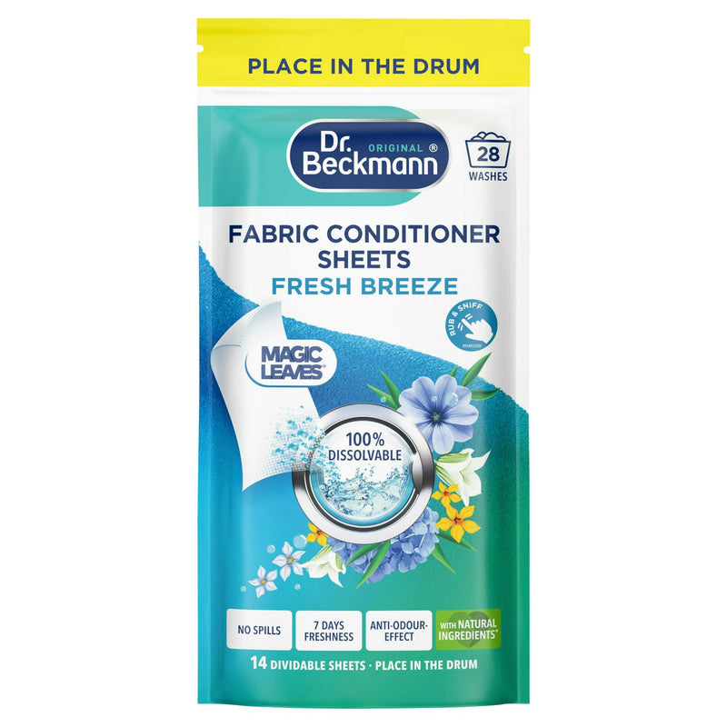 Dr. Beckmann Fabric Conditioner Sheets 62g, imported from the UK