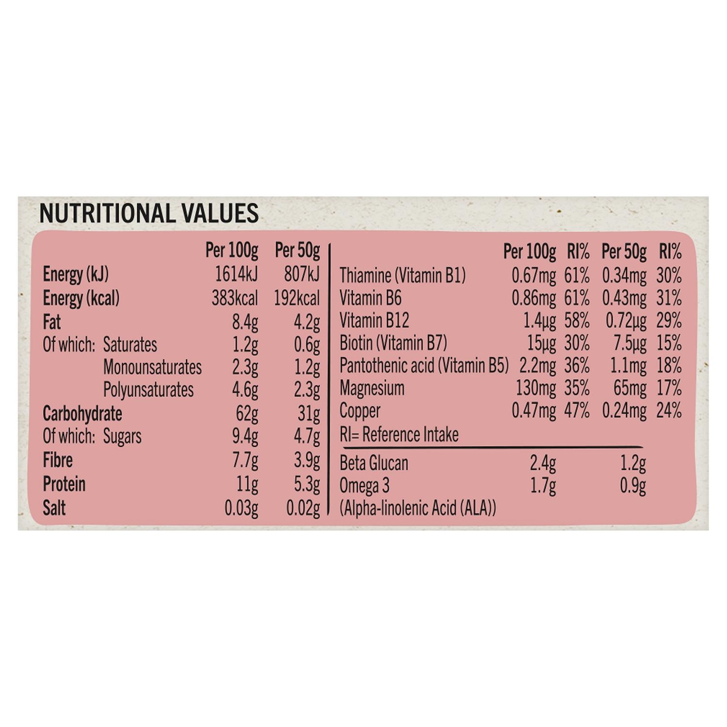 Linwoods Energy Overnight Oats Strawberry Flavour 300g, UK version