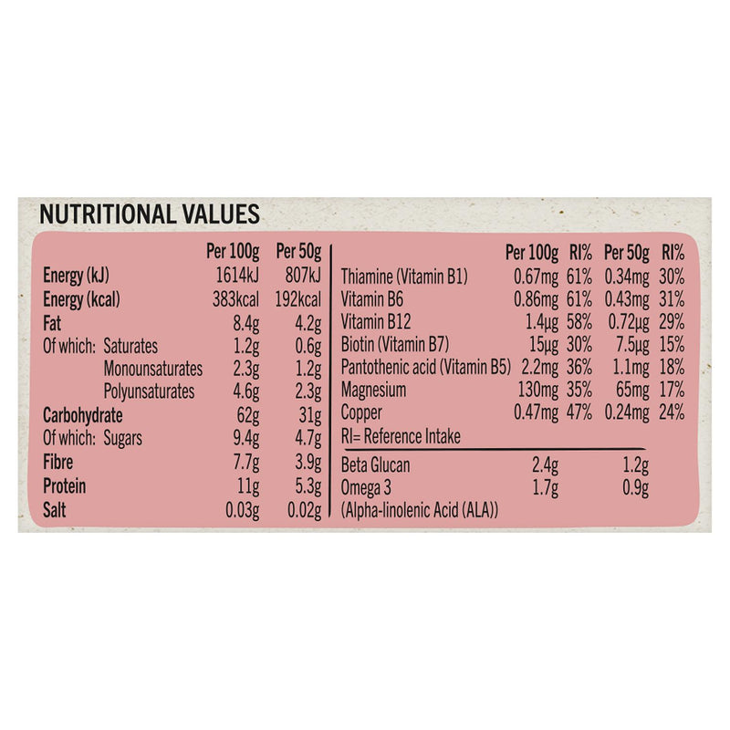 Linwoods Energy Overnight Oats Strawberry Flavour 300g, UK version