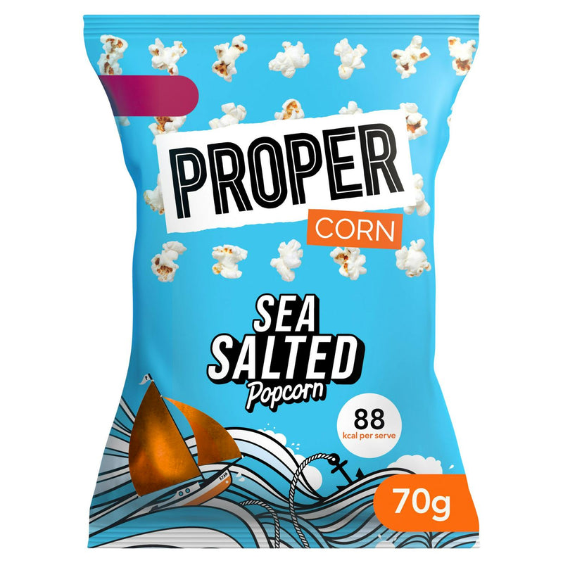 Propercorn sea salted popcorn 70g, imported from the UK