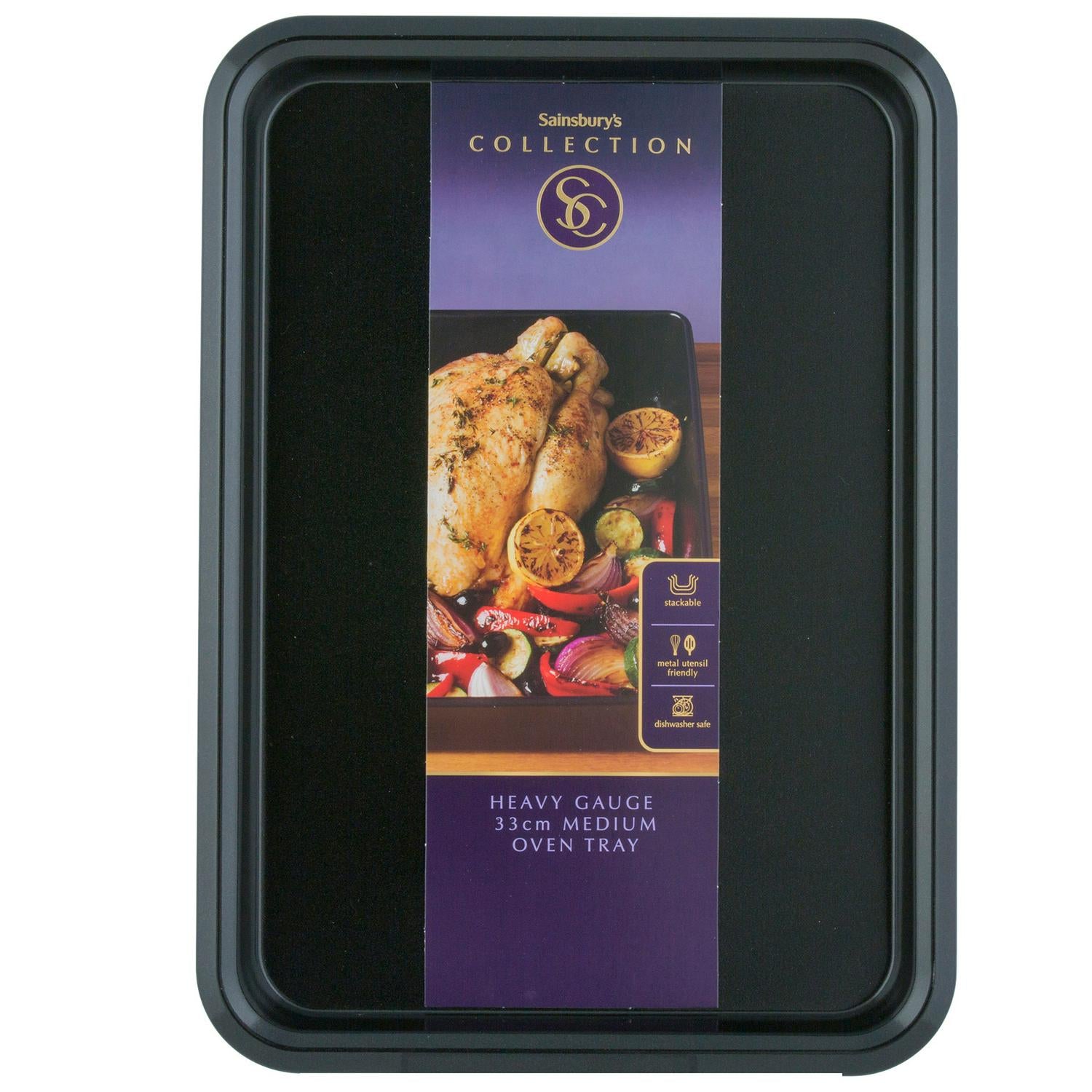Sainsbury's Home Medium Black Oven Tray (British brand)