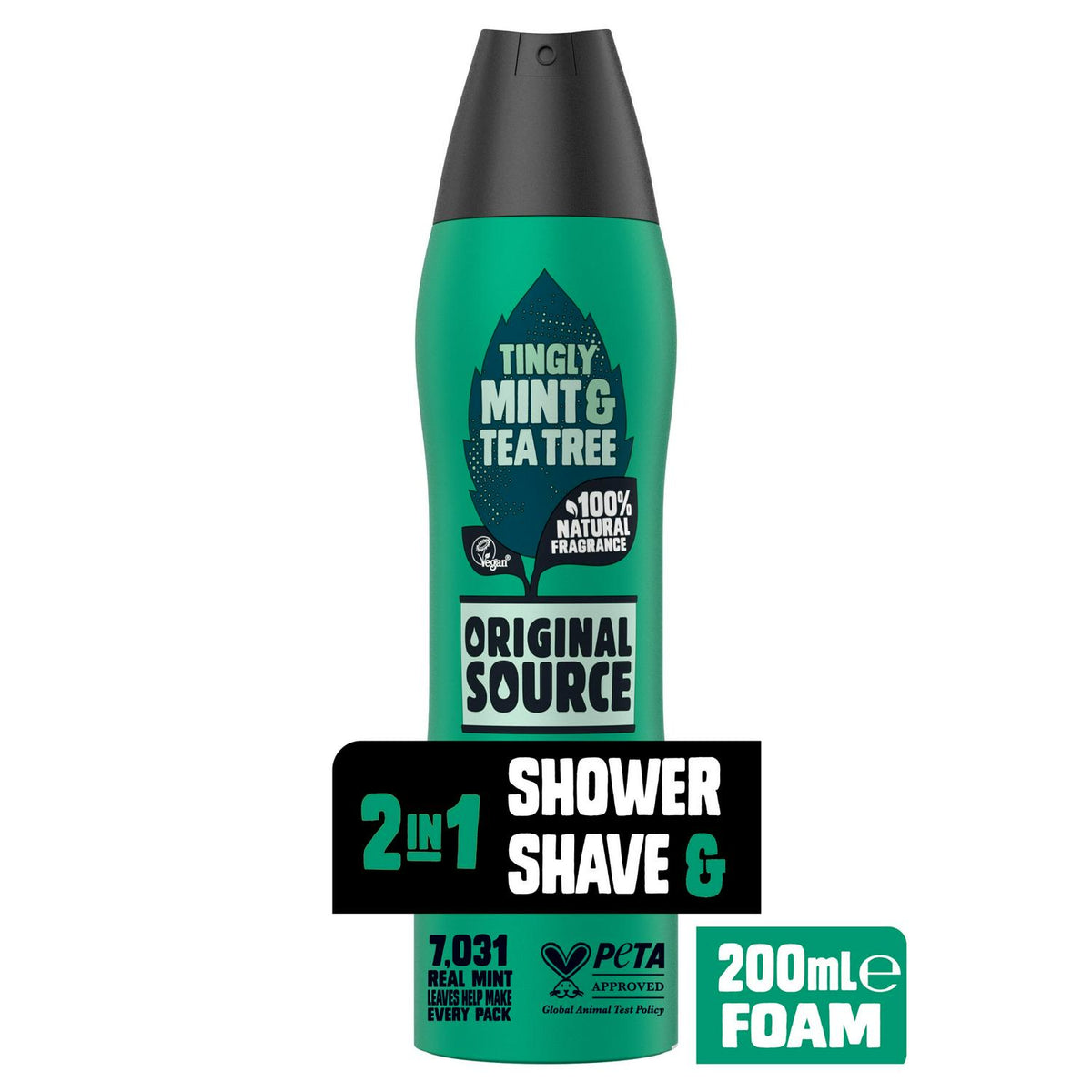 Mint & Tea Tree Dual-Purpose Shower and Shaving Foam 200ml